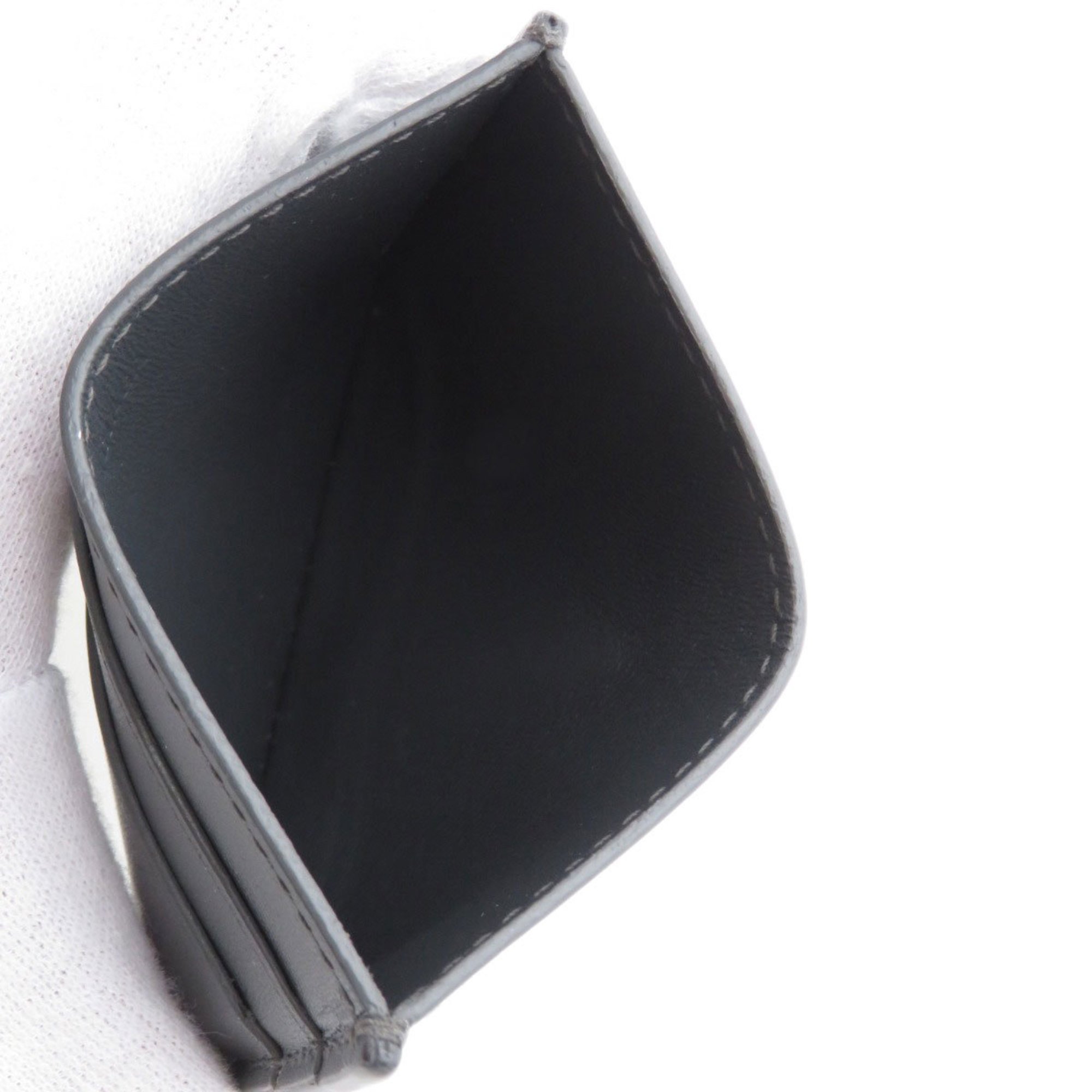 Balenciaga metal business card holder/card case in calf leather for men