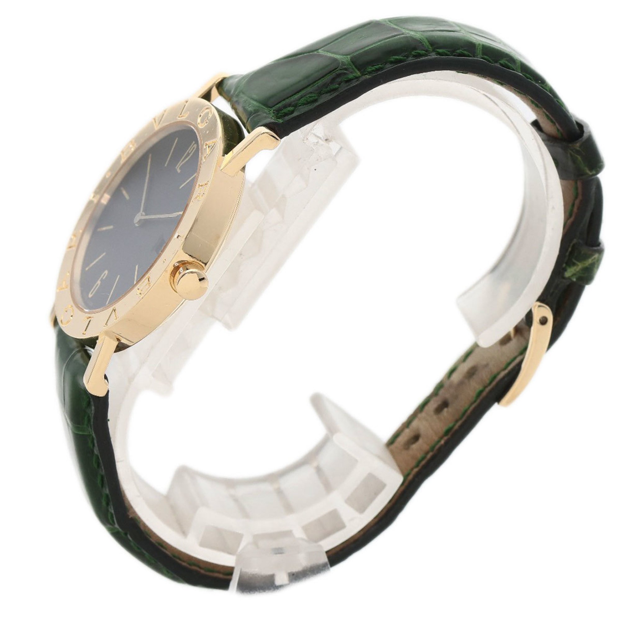 Bvlgari BB33GL Watch K18 Yellow Gold Leather Men's