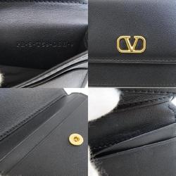 Valentino Business Card Holder/Card Case Leather Women's