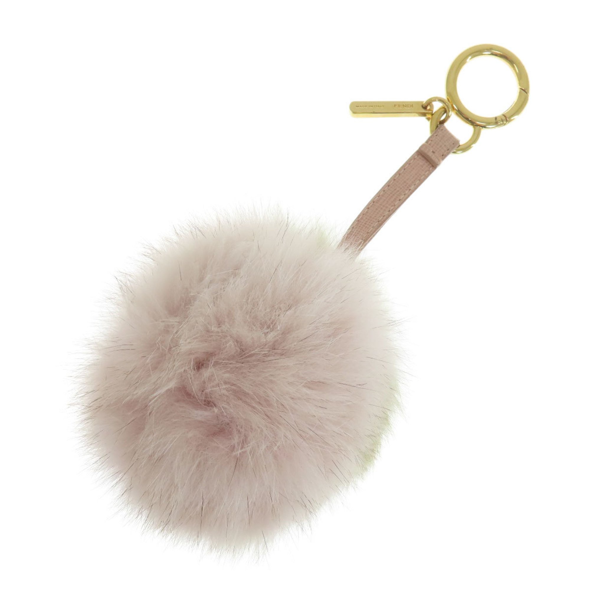 Fendi bag charm keychain fur for women