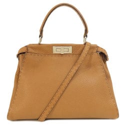 Fendi Peekaboo handbag in calf leather for women