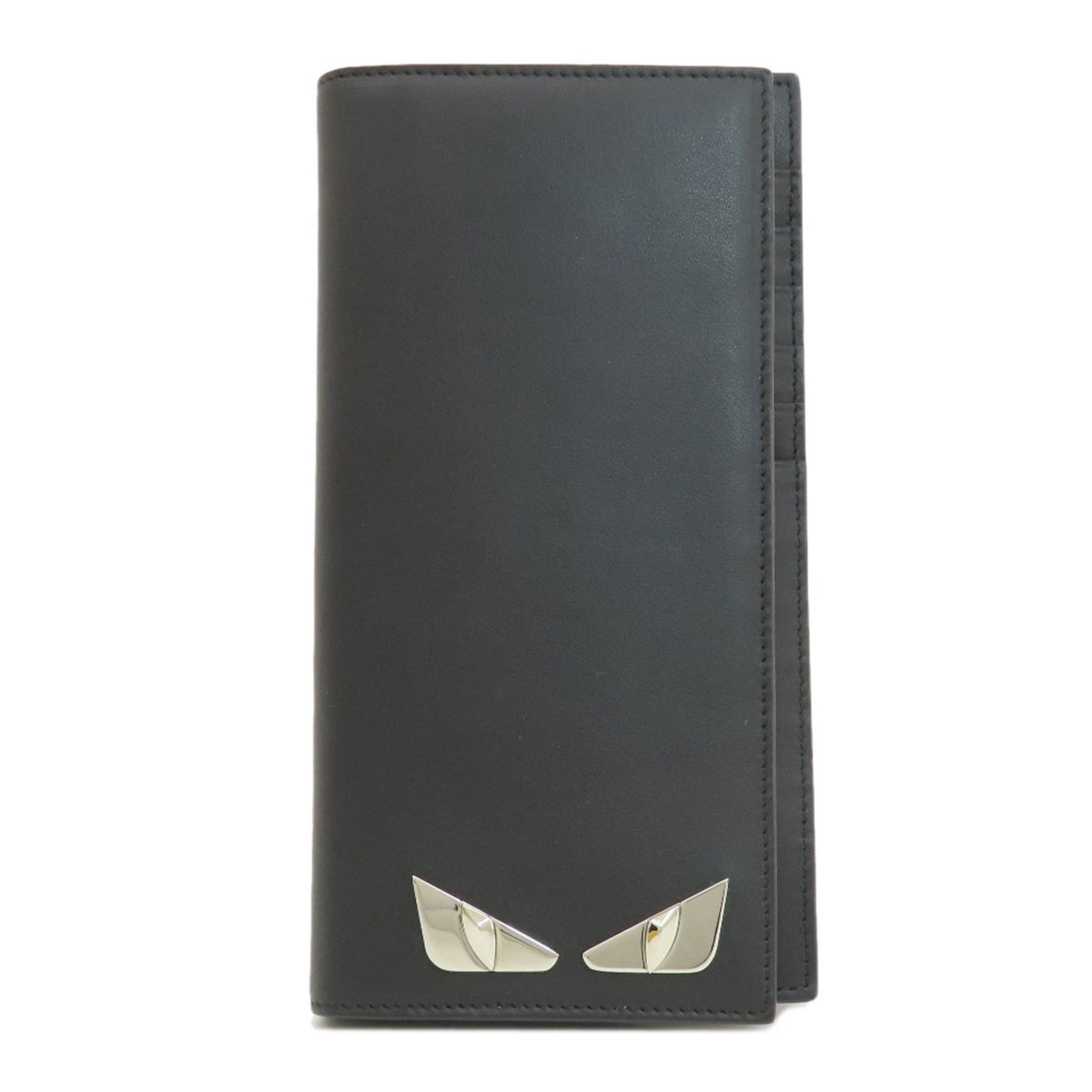 Fendi Monster Long Wallet Leather Women's