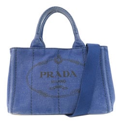 Prada B2439G Canapa Handbag Canvas Women's