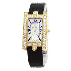 Harry Winston 310LQG AVEQHM21YY036 Avenue Classic Diamond Watch, K18 Yellow Gold, Leather, Women's