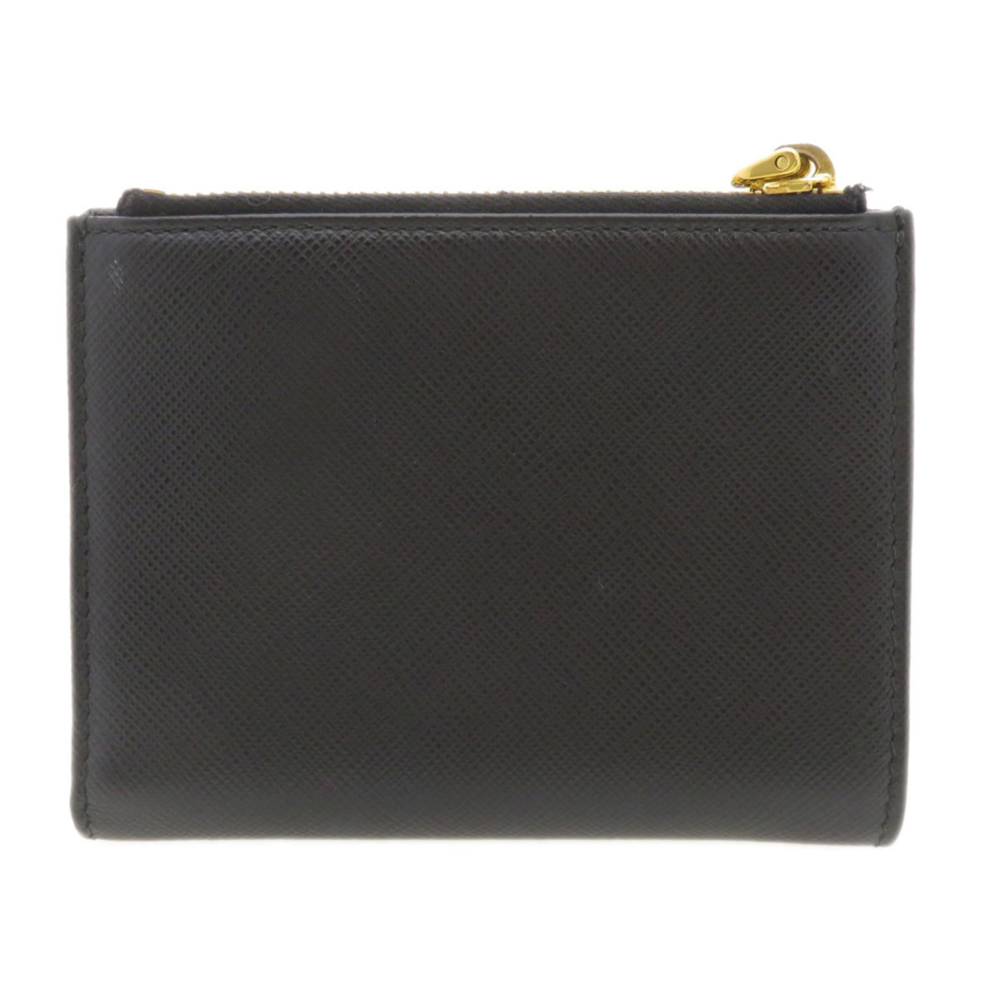 Prada motif bi-fold wallet leather ladies