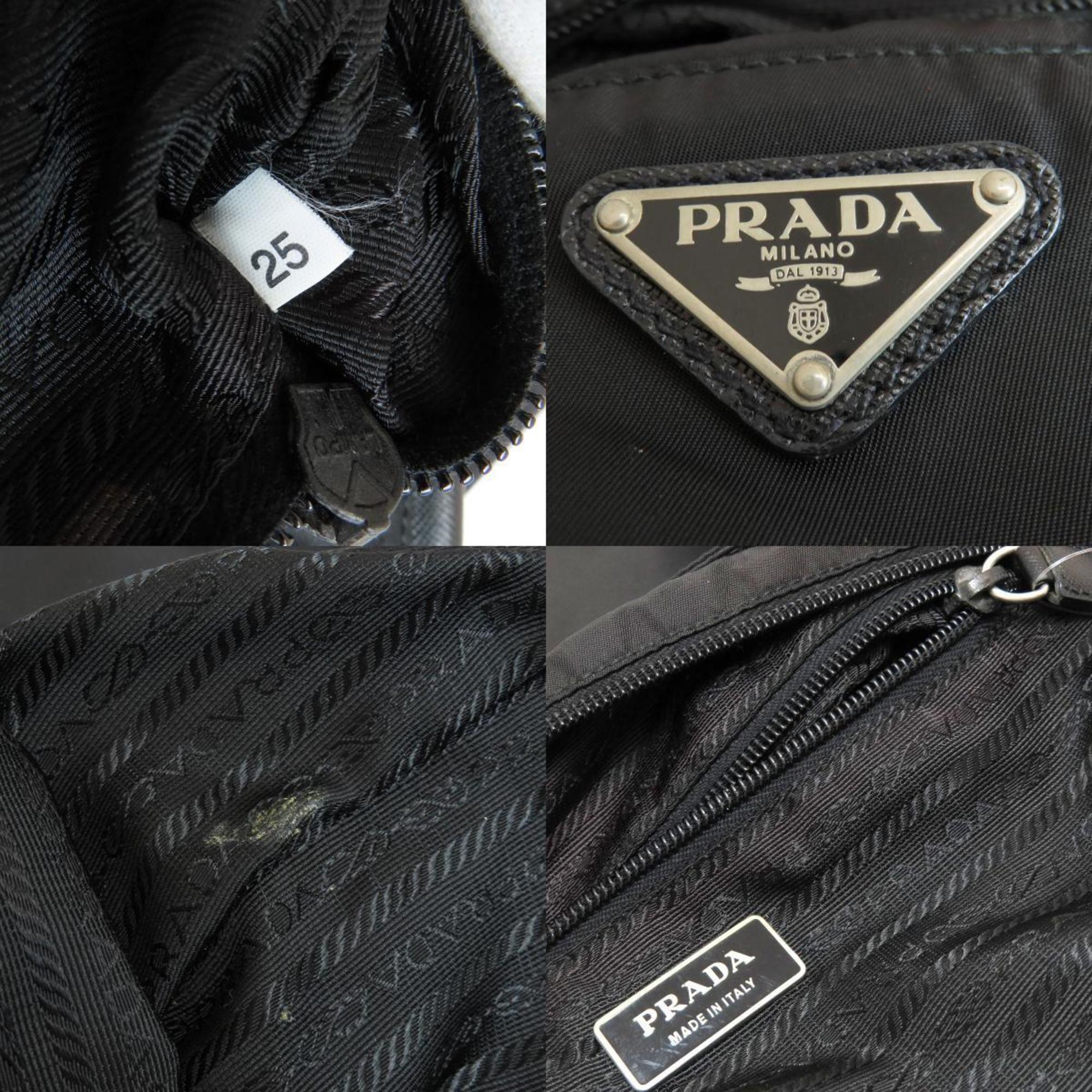 Prada VA0340 Metalwork Shoulder Bag Nylon Material Women's