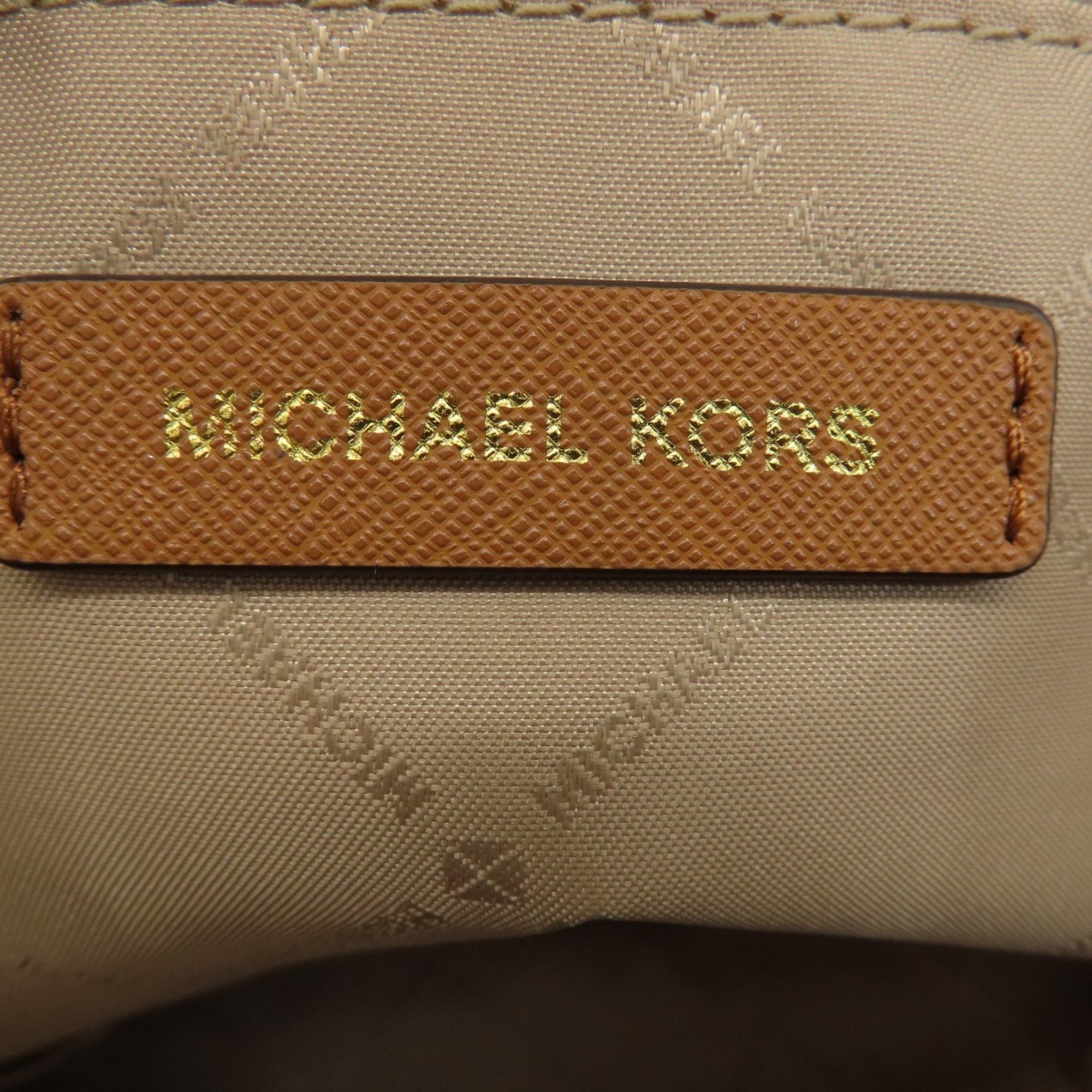 Michael Kors MK Signature Tote Bag Leather Coated Canvas Women's