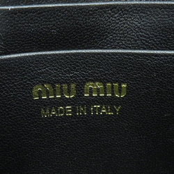 Miu Miu Miu 5MC104 Motif Business Card Holder/Card Case Calf Leather Women's