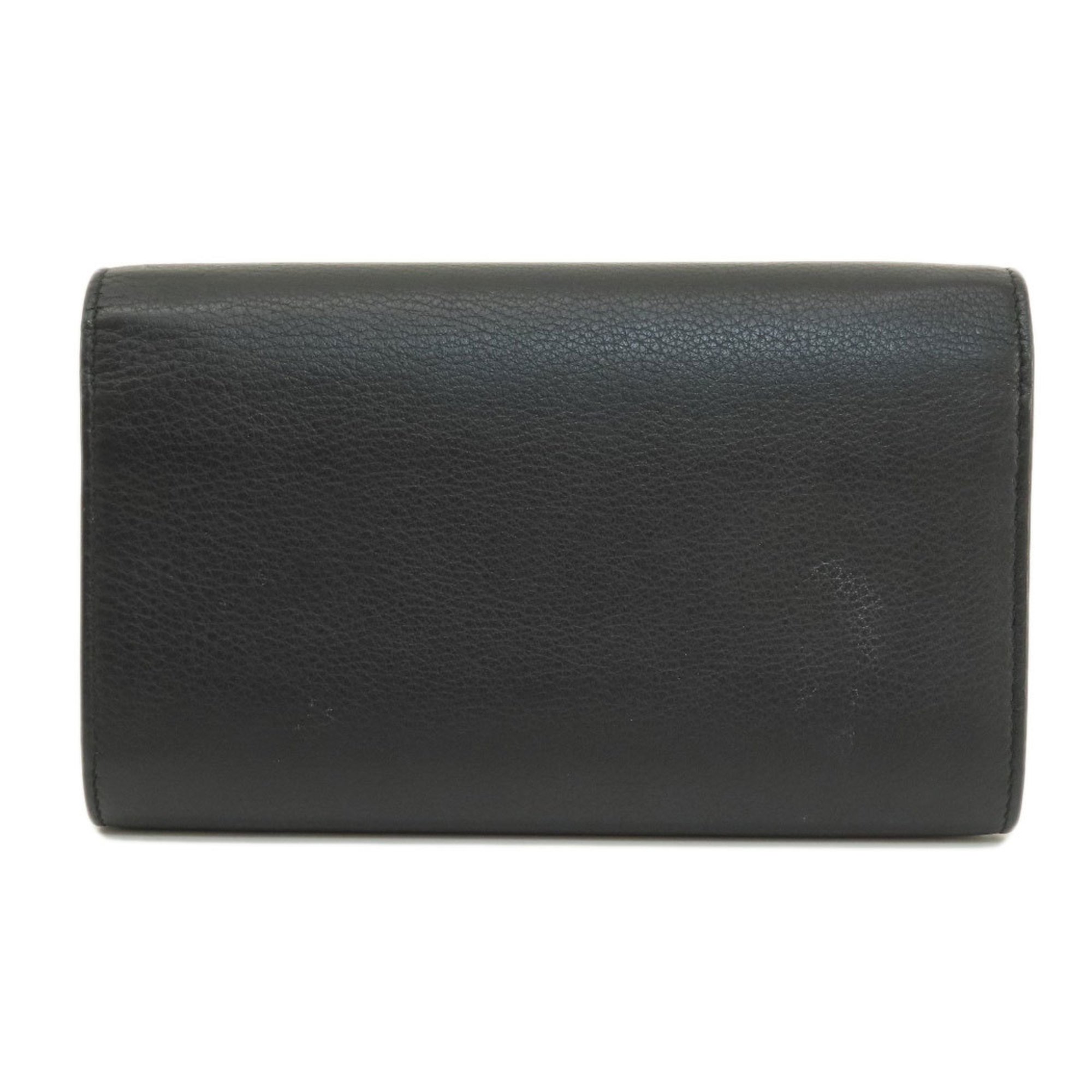 Balenciaga round long wallet leather ladies