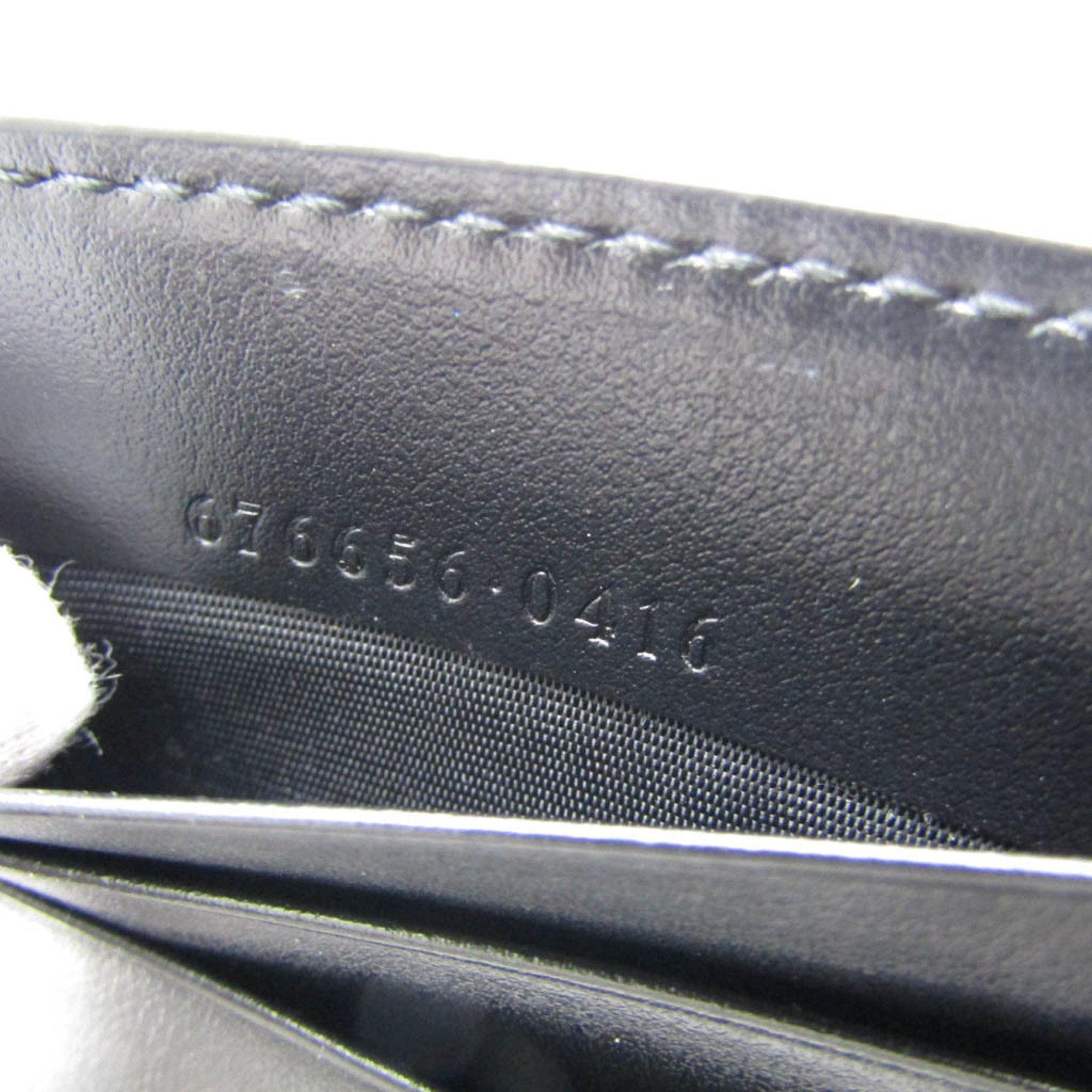 Gucci GG Embossed Bi-fold Wallet 676656 Men's Leather Money Clip Black