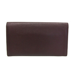 Hermes Citizen Twill Long Silk In Men's Leather Bill Wallet (bi-fold) Bordeaux