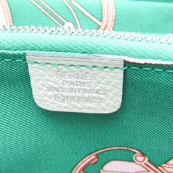 Hermes Azap Silk In Compact Women,Men Epsom Leather Coin Purse/coin Case Mint Green