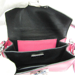 Prada Saffiano Mini Women's Leather Shoulder Bag Pink