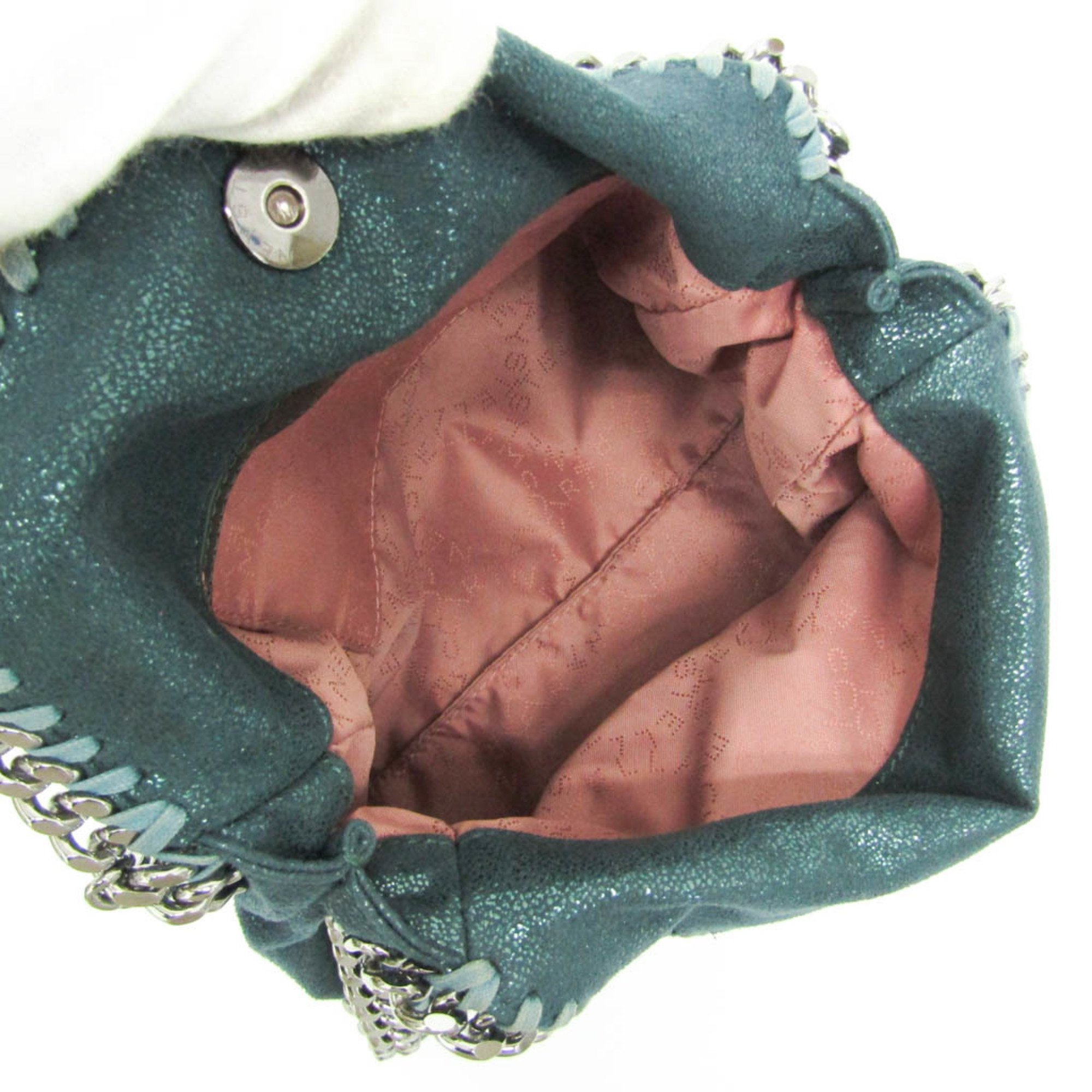 Stella McCartney Minitote 371223 W9056 Women's Polyester Handbag,Shoulder Bag Metallic Green