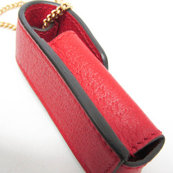 Gucci Leather Lipstick Case Red Color 615998
