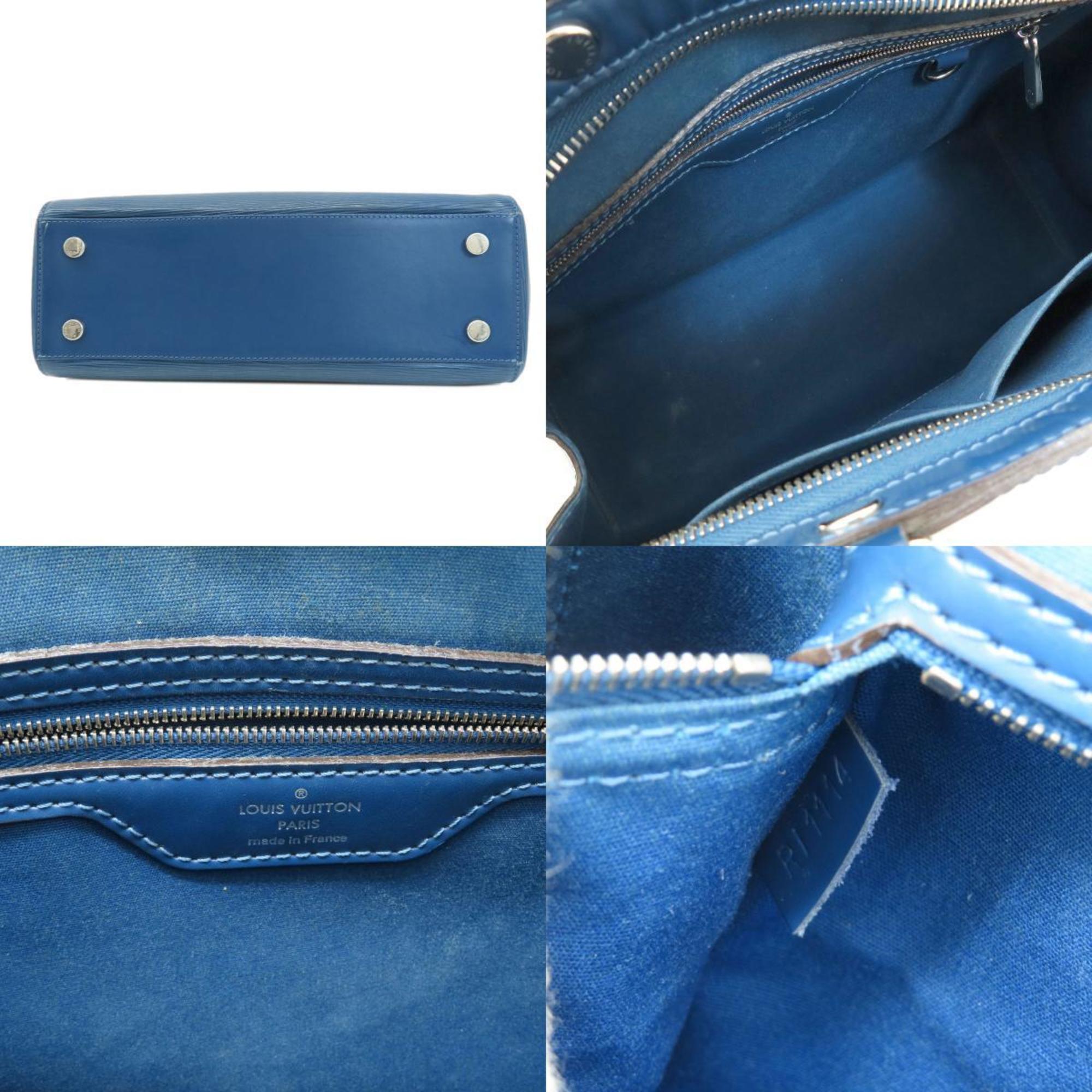 Louis Vuitton M40821 MM Blue Handbag Epi Leather Women's
