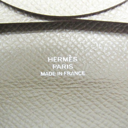 Hermes Bastia Women,Men Epsom Leather Coin Purse/coin Case Etoupe Gray