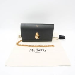 Mulberry Amberley Clutch RL6090 Women's Leather Clutch Bag,Shoulder Bag Black