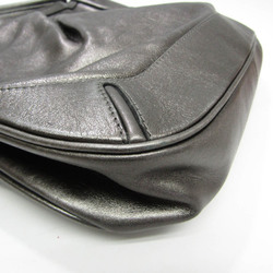 Burberry Women's Leather Shoulder Bag Metallic Gray