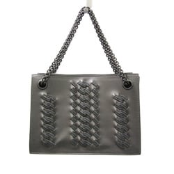Bottega Veneta Chain Women's Leather Tote Bag Dark Gray