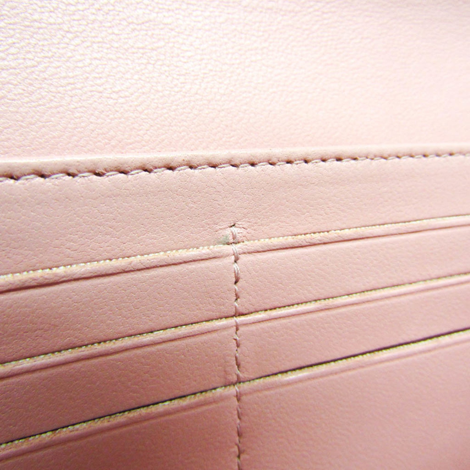Chanel Boy Chanel A80286 Women's  Lambskin Long Wallet (bi-fold) Light Pink