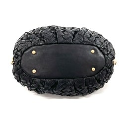 MIU Miu handbag leather black ladies