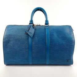 LOUIS VUITTON Louis Vuitton Keepall 45 M42975 Boston Bag Epi Leather Blue Unisex