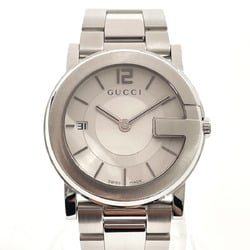 GUCCI G Round 101J Watch Stainless Steel/Stainless Steel Silver Quartz White Dial Men's