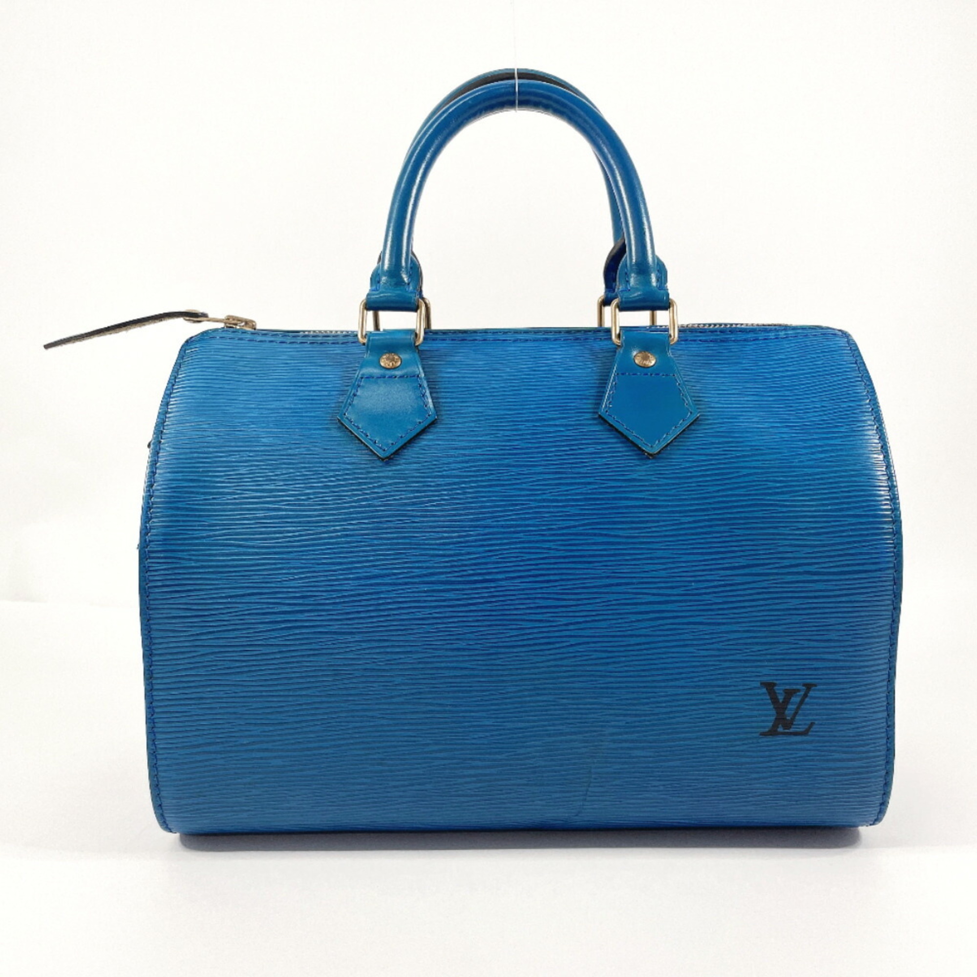 LOUIS VUITTON Louis Vuitton Speedy 25 M43015 Handbag Epi Leather Blue Women's