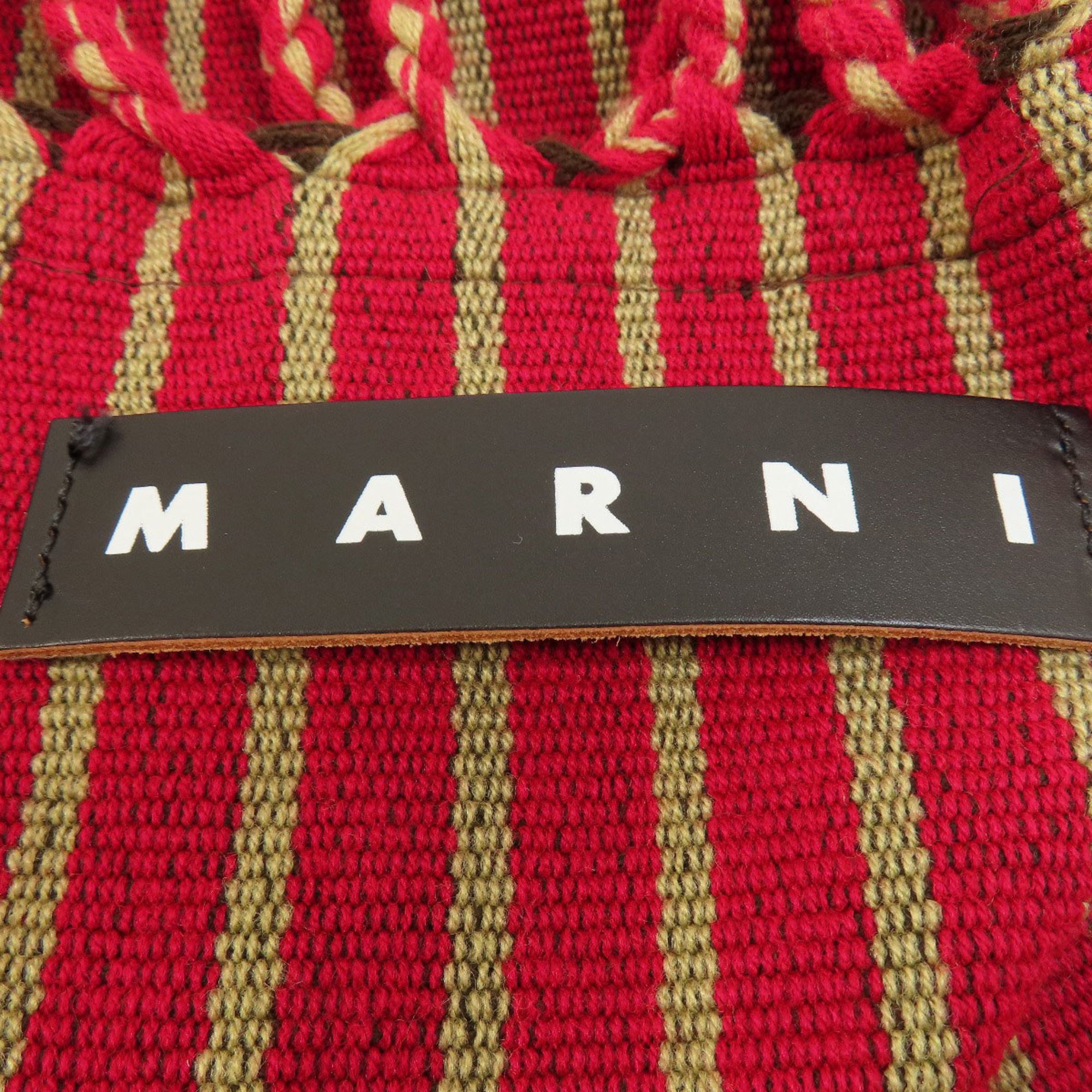 Marni Flower Cafe Hammock Stripe Tote Bag Polyester Women's