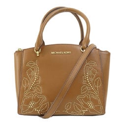Michael Kors Flower Motif Studded Leather Handbag for Women