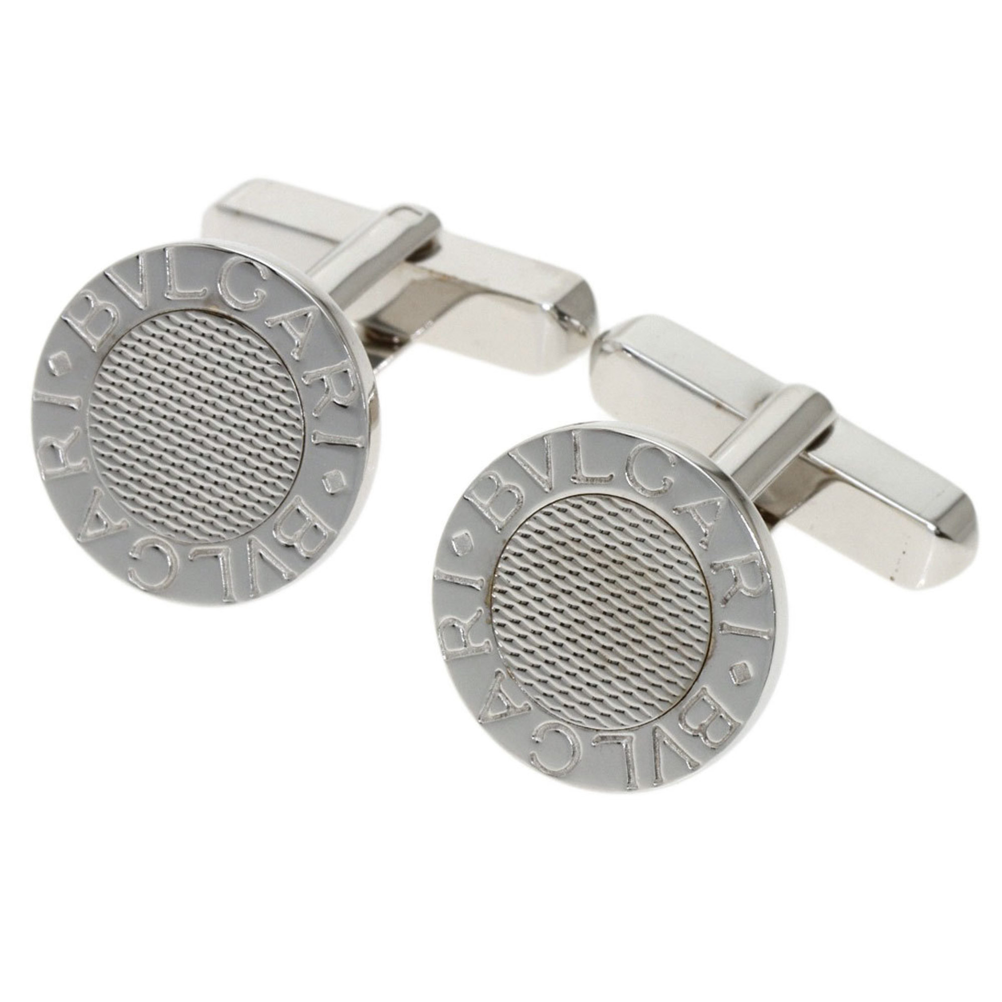 BVLGARI Cufflinks K18 White Gold Men's