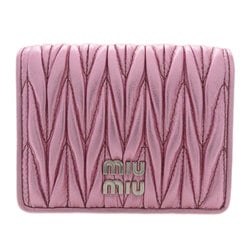 Miu Miu Miu 5MV204 Matelasse ROSA MORDORE Bi-fold Wallet Leather Women's