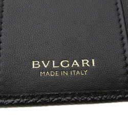 Bvlgari metal key case calf leather ladies