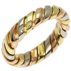 Bvlgari Bulgari Tubogas Three-Color Ring, K18 Yellow Gold, K18WG, K18PG, Women's