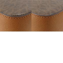 Michael Kors MK Signature Shoulder Bag Leather Coated Canvas Women's