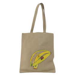 Fendi 7V26 Banana Print Tote Bag Leather Women's