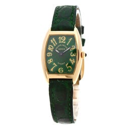 Franck Muller 1752 SUN Tonneau Curvex Watch, K18 Pink Gold, Leather, Women's