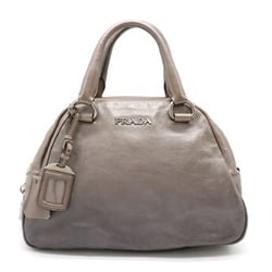 PRADA Prada Boston handbag in gradation leather, grey and light metallic pink