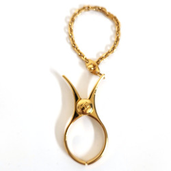 Hermes Fillou Glove Holder - Gold Metal Key Bag Charm Clip Women's Chain