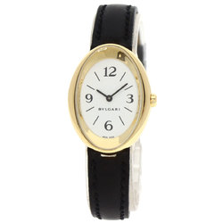 Bvlgari OV32G Oval Watch, 18K Yellow Gold, Leather, Women's