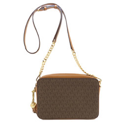 Michael Kors MK Signature Chain Shoulder Bag Leather Coated Canvas Women's