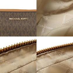 Michael Kors MK Signature Chain Shoulder Bag Leather Coated Canvas Women's