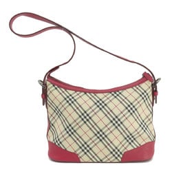 Burberry Nova Check Shoulder Bag Canvas Leather Women's