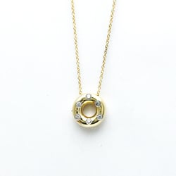 Tiffany Dots Circle Diamond Platinum,Yellow Gold (18K) Diamond Men,Women Fashion Pendant Necklace (Gold)