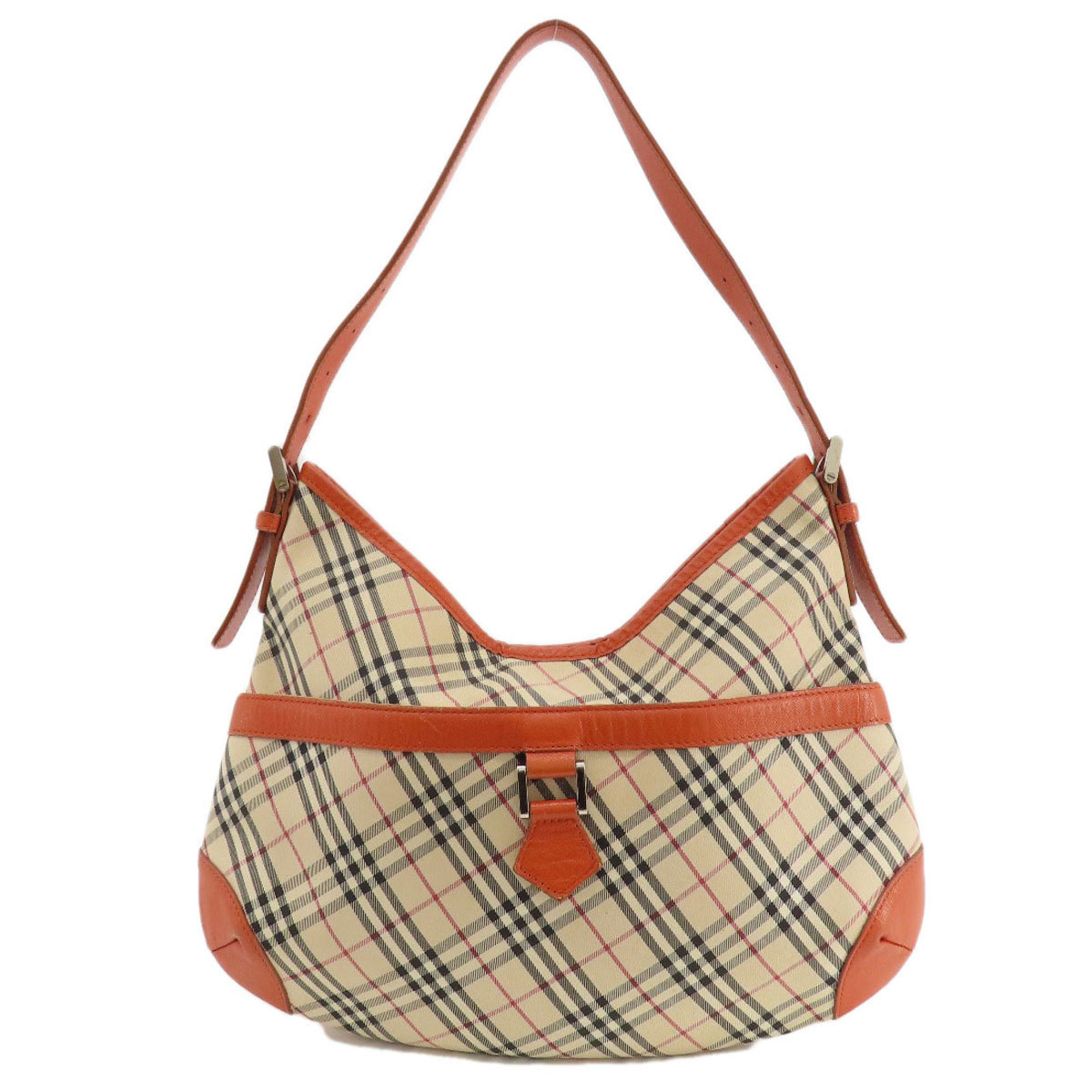 Burberry Nova Check Shoulder Bag Canvas Women's