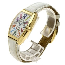 Frank Muller 7502 Tonneau Curvex Color Dream Watch, K18 Yellow Gold, Leather, Women's