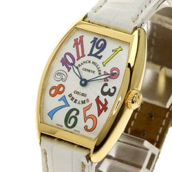 Frank Muller 7502 Tonneau Curvex Color Dream Watch, K18 Yellow Gold, Leather, Women's