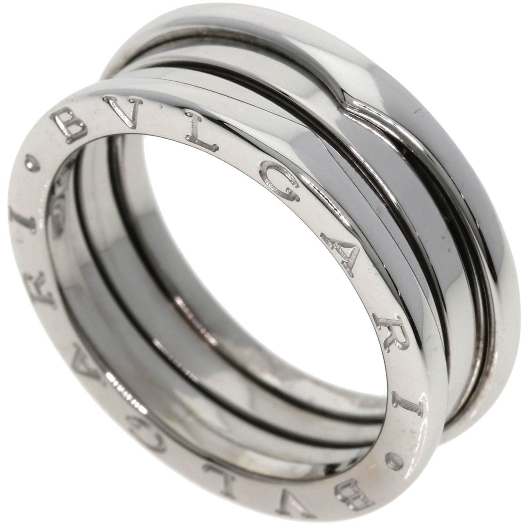 Bvlgari B-zero1 B-zero One 2-band #59 Ring, K18 White Gold, Women's