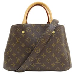 Louis Vuitton M41005 Montaigne BB Monogram Handbag Canvas Women's